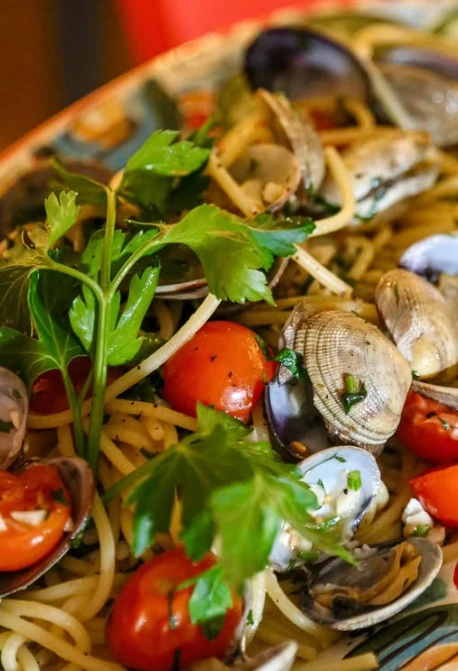 Détail des spaghetti alle vongole